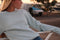 Sky Blue Woman's winter sweats sizes 8(M) 100% cotton with fleece image 4