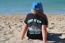 Kids "Bait it up" cotton shirt in white or black. Sizes 8 & 10 image 7