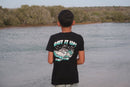 Kids "Bait it up" cotton shirt in white or black. Sizes 8 & 10 image 12