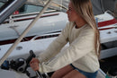 Cream woman's winter sweaters sizes 8(M)  100% cotton & fleece inside image 3