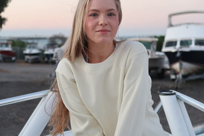 Cream woman's winter sweaters sizes 8(M)  100% cotton & fleece inside image 6
