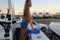 Woman's rash vest blue M (10) image 2
