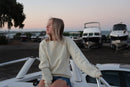 Cream woman's winter sweaters sizes 8(M)  100% cotton & fleece inside image 9