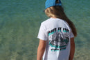 Kids "Bait it up" cotton shirt in white or black. Sizes 8 & 10 image 4
