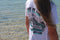 Kids "Bait it up" cotton shirt in white or black. Sizes 8 & 10 image 3