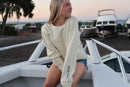 Cream woman's winter sweaters sizes 8(M)  100% cotton & fleece inside image 5