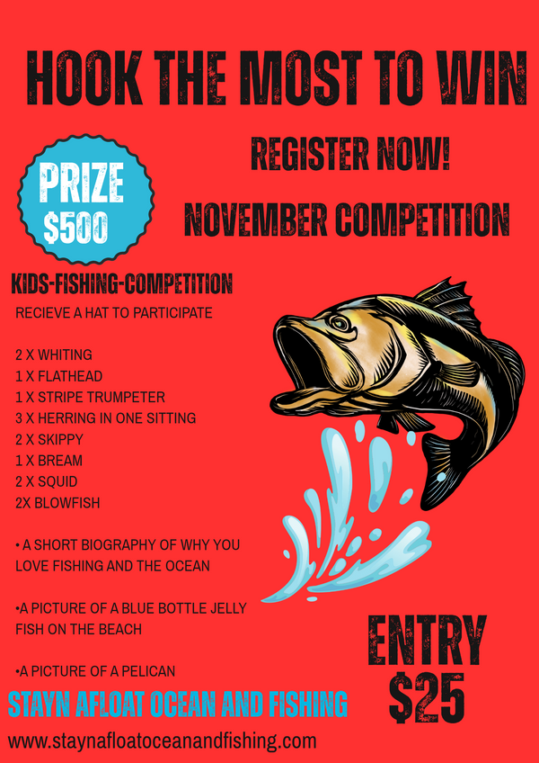November Kids-fishing-competition 6yrs - 16yrs - Family friendly