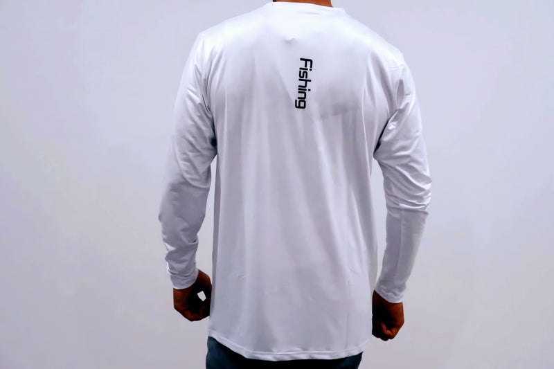 StayN Afloat white men's game fishing shirt. 4 LEFT!