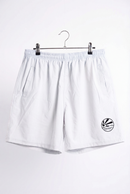 Woman's wide leg above the knee coastal board shorts. White, sky blue, navy blue, black & hot pink. StayN Afloat Ocean and Surf