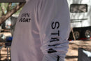 StayN Afloat white men's game fishing shirt. 4 LEFT!