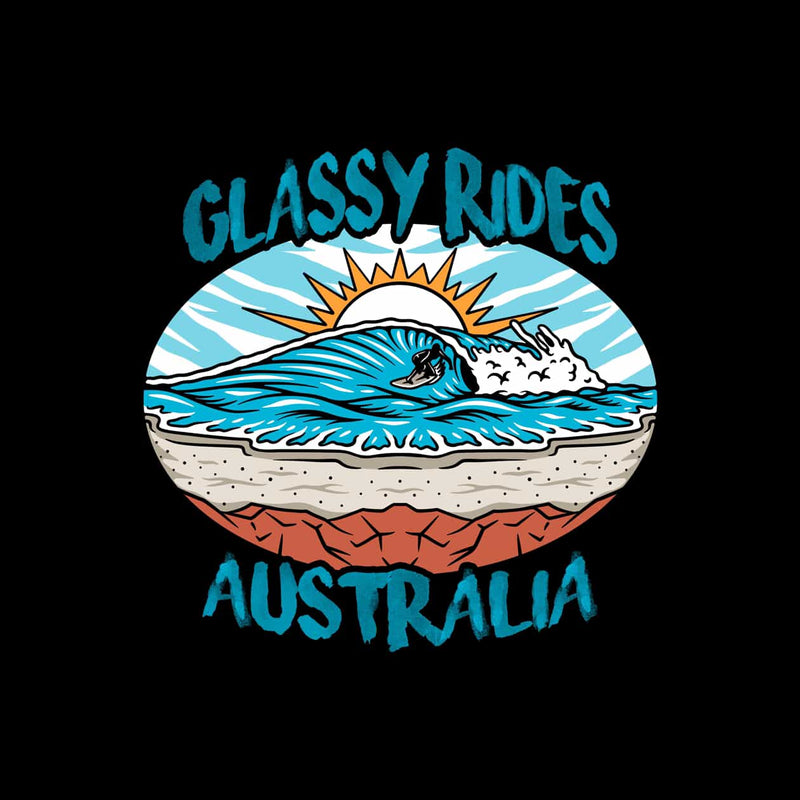 Men's Glassy rides Australia surf shirt